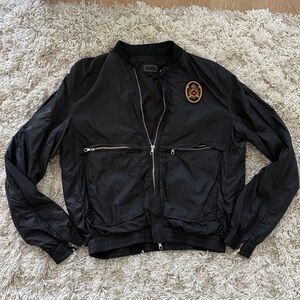 Cordova Black Bomber Jacket with Patch